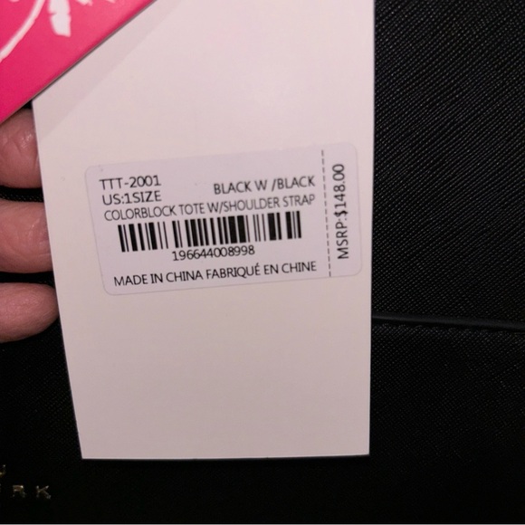 Shoulder/Handle Trina Turk Square Black   Detachable Strap Handbag Zipper - Picture 11 of 12